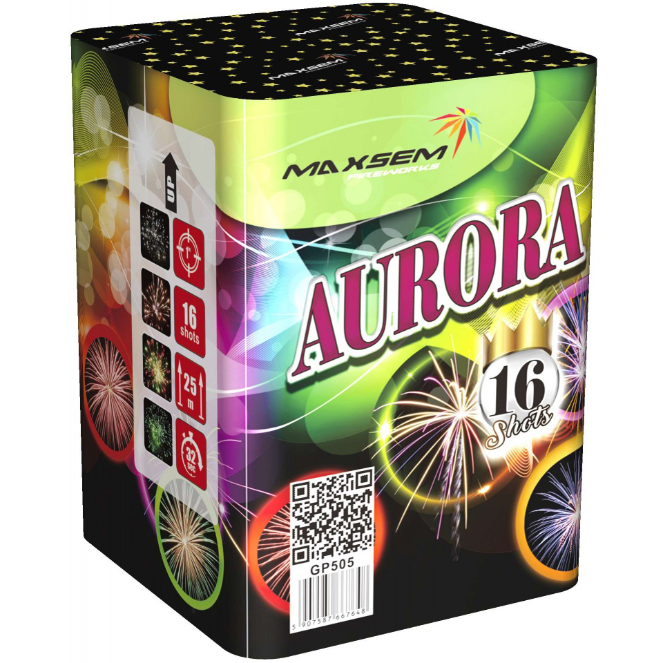 Батарея салютов "Aurora" 16 залп. (1/12),
