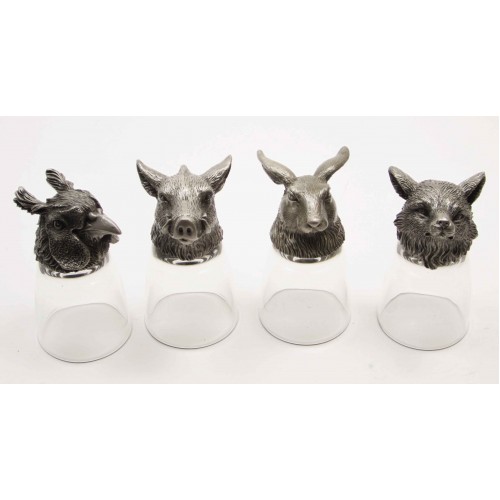 Набор охотника 4 рюмки Русская охота